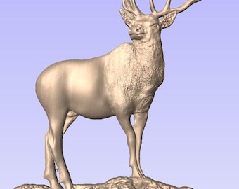 Elk on a Ledge STL-bestand voor cnc-routers en 3D-printers
