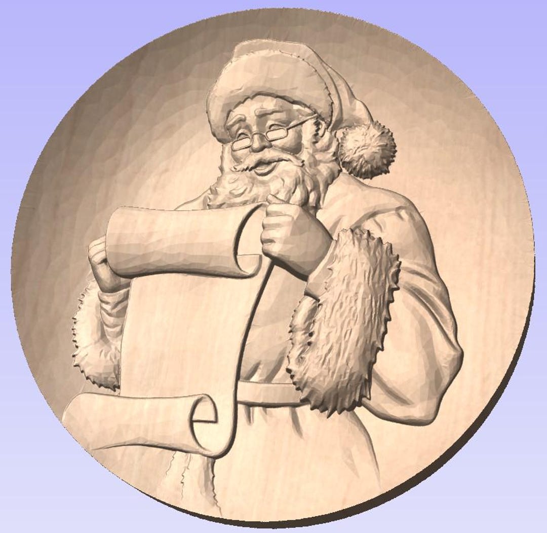 Santa and His List STL File for Cnc Routers and 3d Printers - Etsy