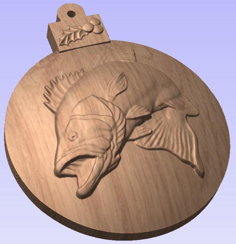 Fish Christmas Ornament STL File for Cnc Routers and 3d Printers - Etsy