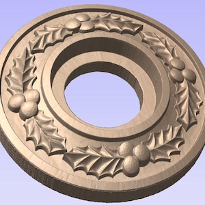 Holly Candle Holder STL-Datei für cnc-Fräser und 3D Drucker