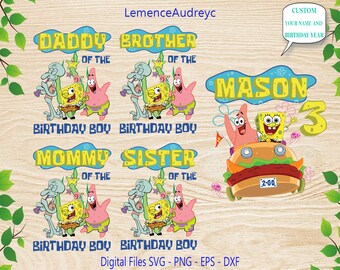 Download Spongebob Birthday Svg Etsy