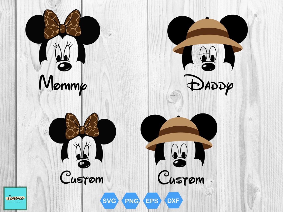 Mickey and Minnie Animal Kingdom Theme Svg/ Safari Mickey | Etsy