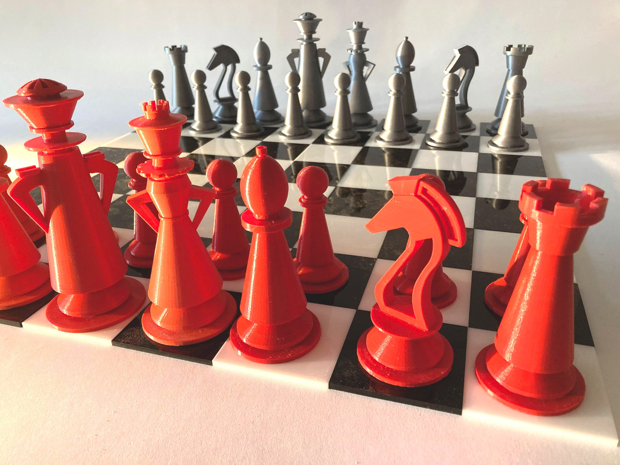 STL file practical and design chess board ♟️・3D printable model