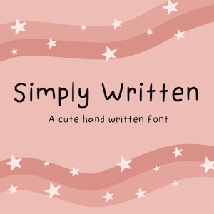 Leuke hand geschreven lettertype | Gewoon geschreven | Moderne lettertype | Hand geletterd | Eenvoudige hand schrijven | OTF- en TTF-| Digitaal downloaden