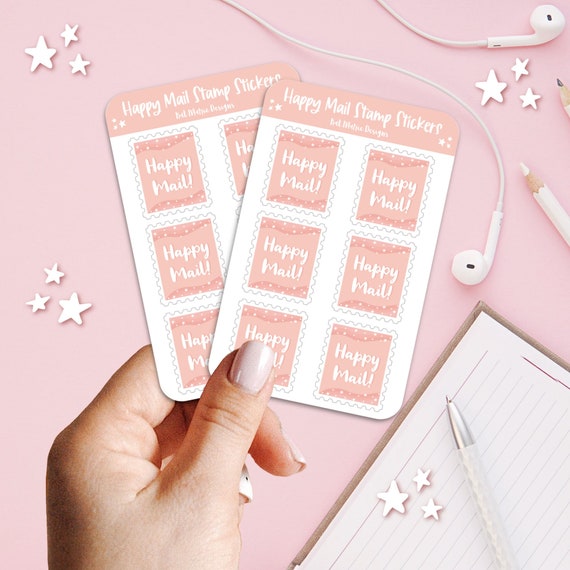 Happy Little Letter Stickers Pink