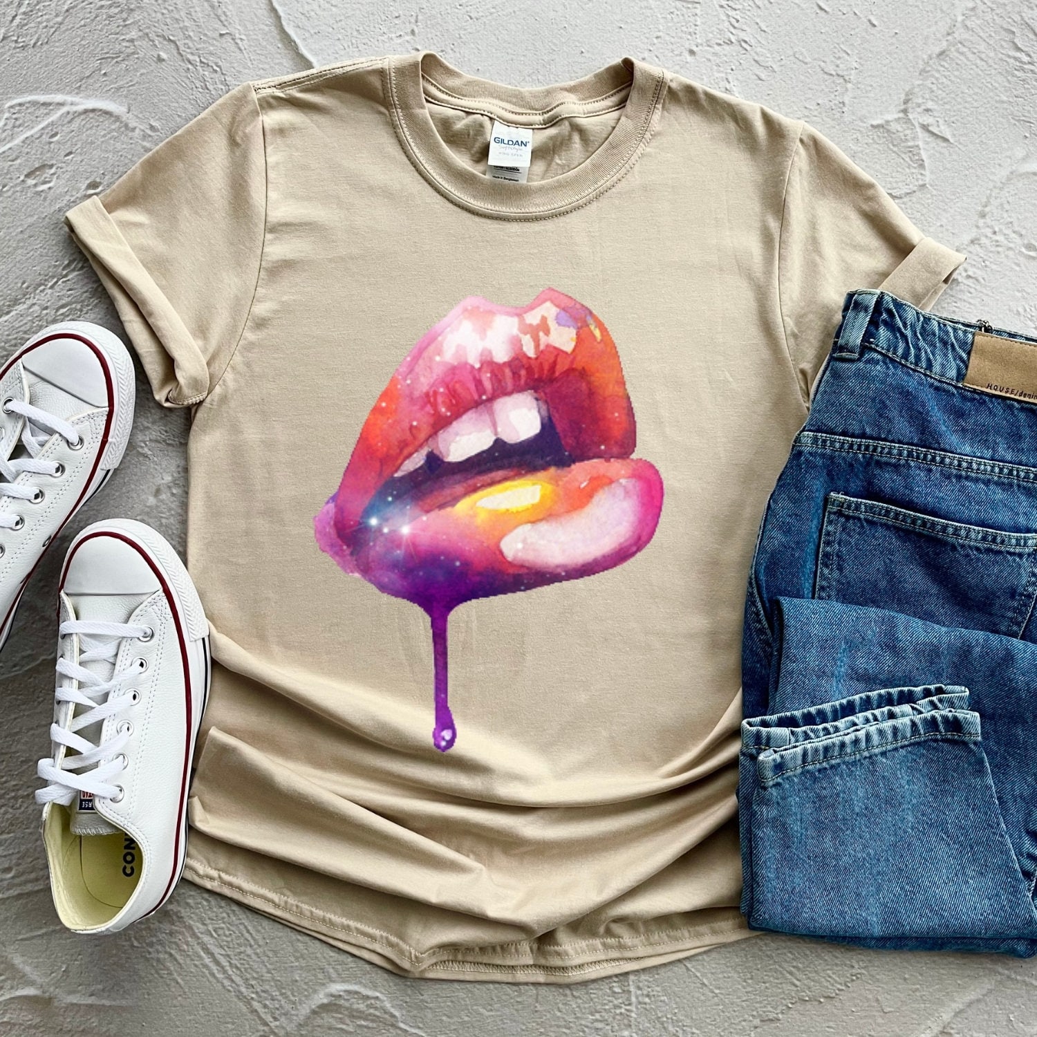 Camisa de beso de labios Labios para mujeres Besos de mujer Etsy