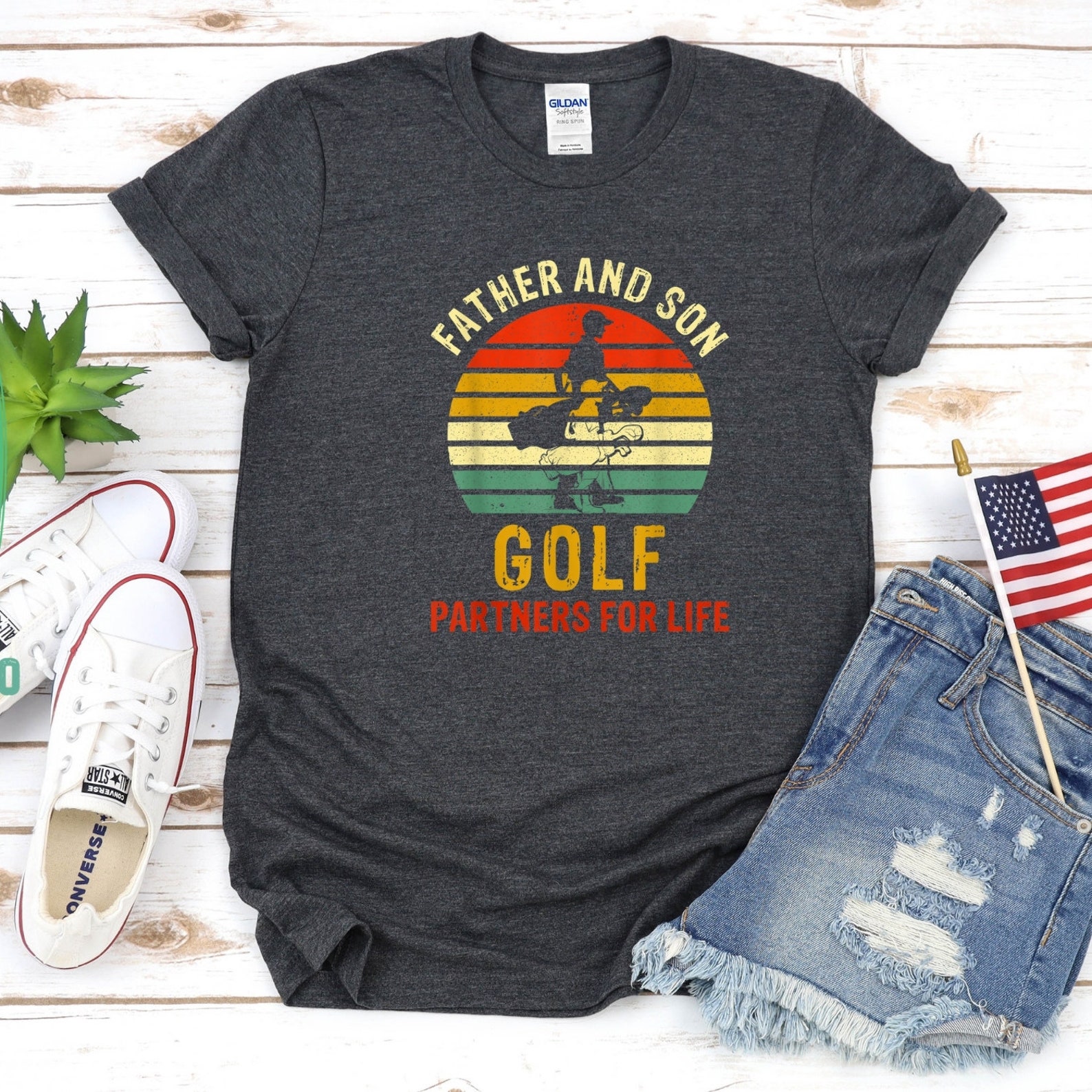 Men's Golfing T Shirts Matching Father Son Golf Partners | Etsy