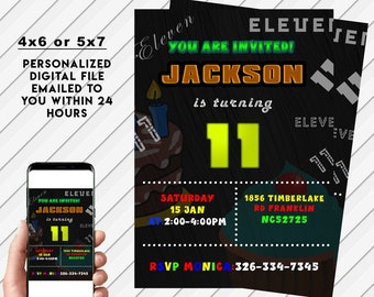 Invitación de cumpleaños para niños, personalizada, digital, para todas las edades. 1 JPEG, 1 PDF