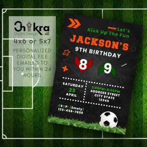 Football Birthday Party Invitation, Personalized, Digital, all ages. 1 JPG,1 PDF
