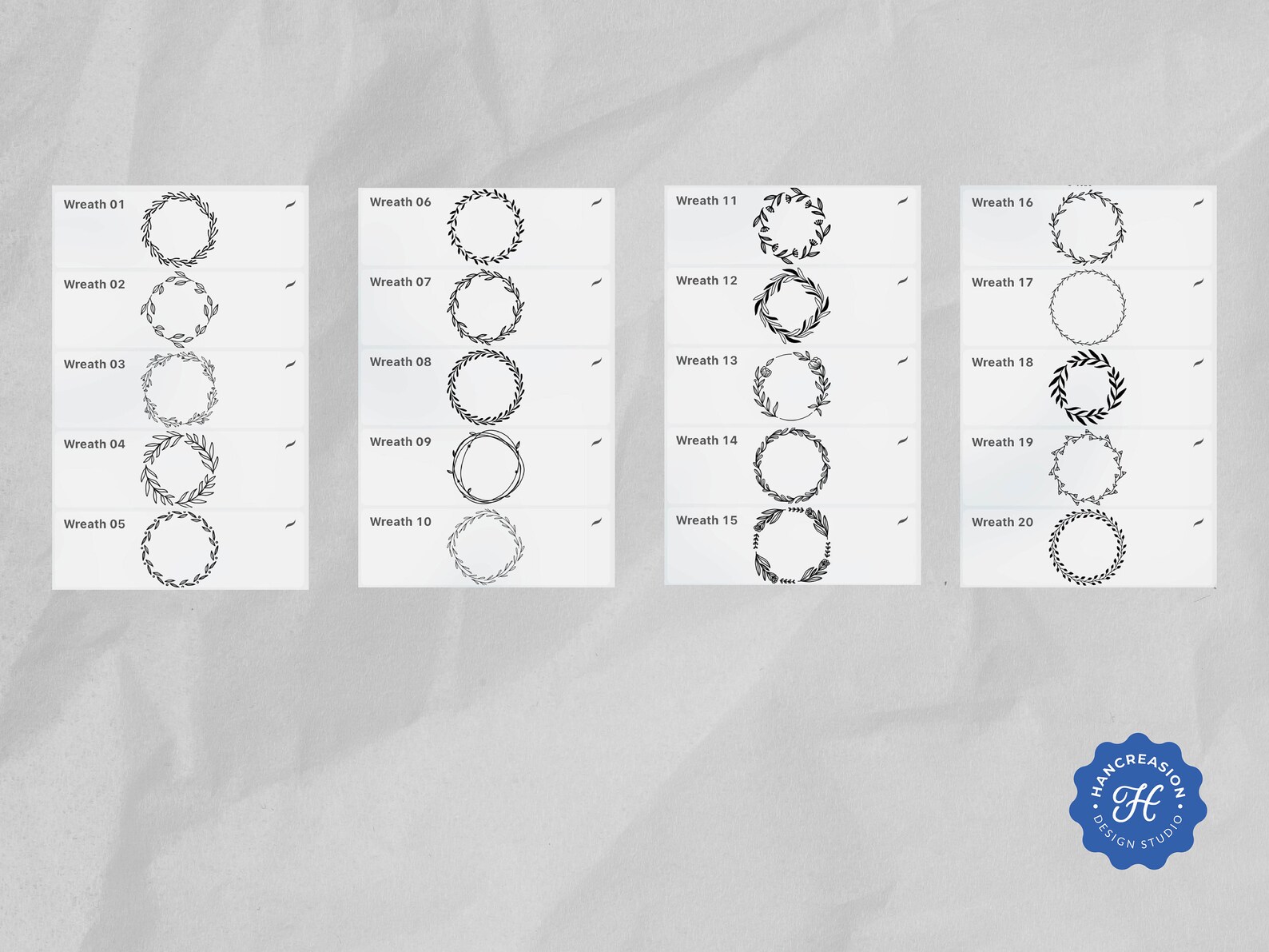 Procreate Wreath Stamps, Floral Frame Procreate Brush Set, Flower ...