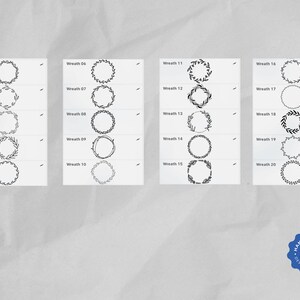 Procreate Wreath Stamps, Floral Frame Procreate Brush Set, Flower ...