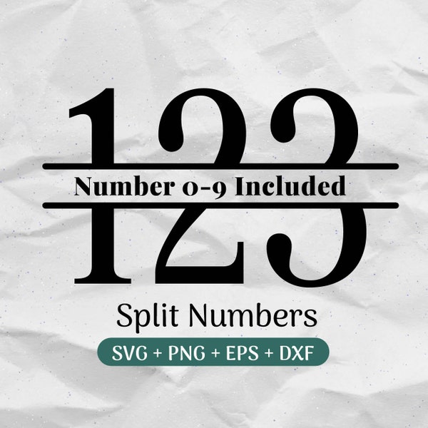 Split Number SVG Bundle, Divided Number Svg, Number Clipart, Number Frame, Year Date Commercial Use Numeral Cut Files Svg/Png/Eps/Dxf