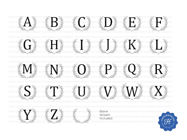 Monogram SVG Bundle Last Name Svg Initial Monogram Svg Etsy