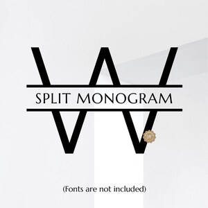 Split Monogram SVG Bundle, Spilt Letter Svg, Alphabet Clipart, Last ...