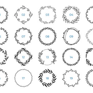 Procreate Wreath Stamps, Floral Frame Procreate Brush Set, Flower ...
