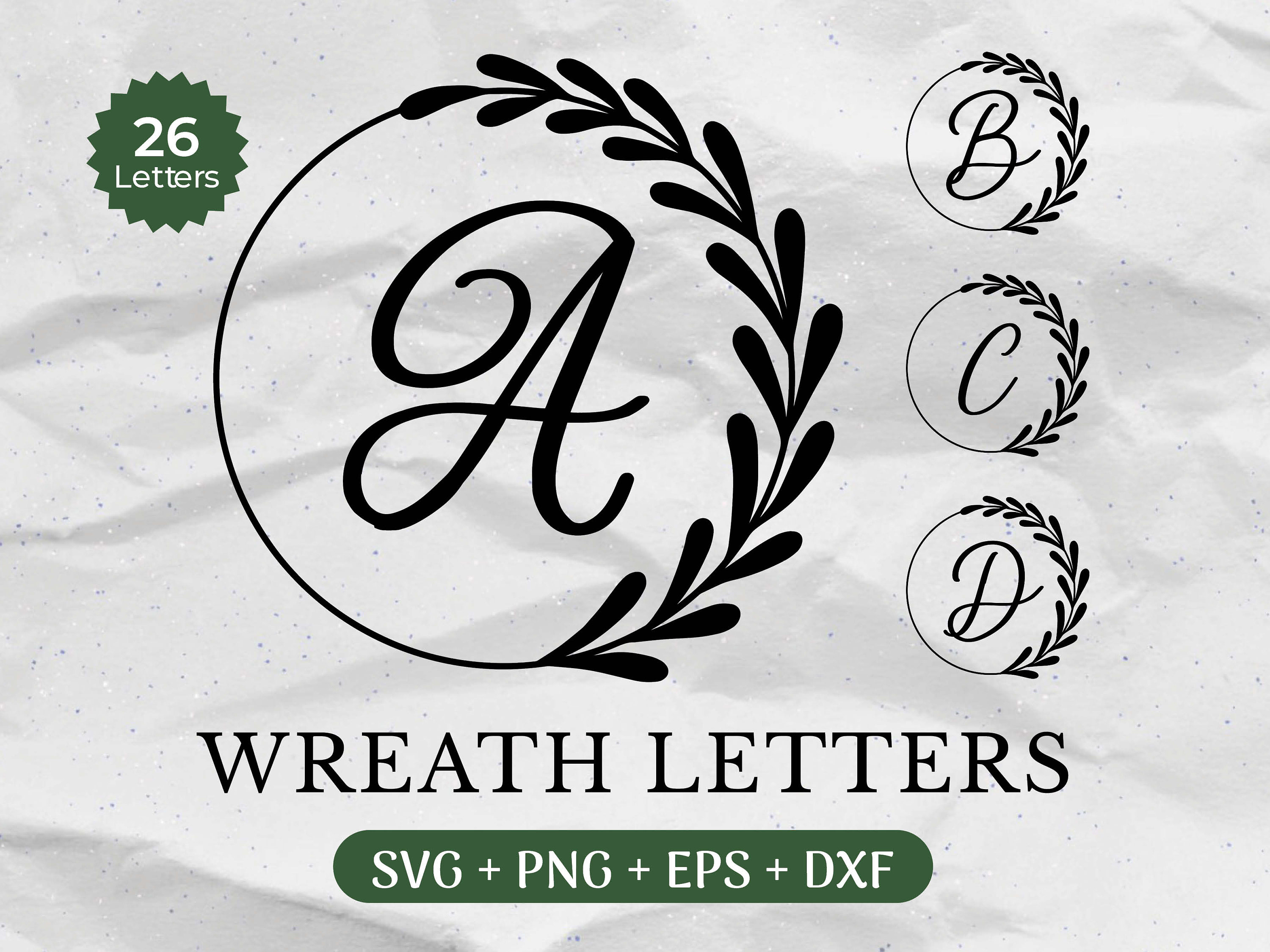 Monogram SVG/DXF/PNG, Decorative Letters, Fancy Letters Alph