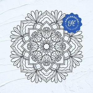 16 Mandala Procreate Stamp Brushes, Floral Procreate Brush Set, Flower ...