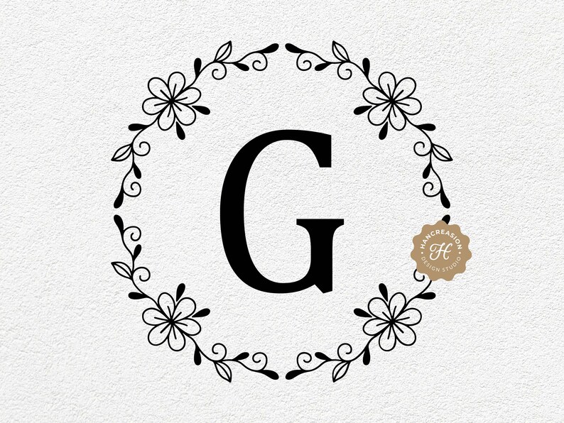 Monogram SVG Bundle Last Name Svg Initial Monogram Svg Etsy