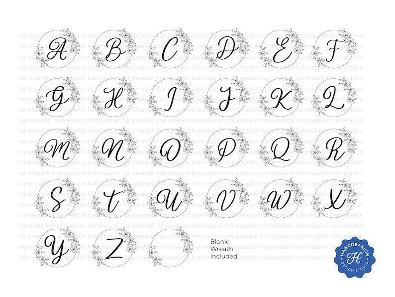 Monogram SVG Bundle Last Name Svg Initial Monogram Svg Etsy