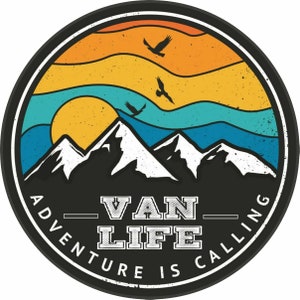 Van Life Adventure is calling Vinyl Sticker Camper camping Skate T5 T4 T3 T25 T1 Van Decal Bus