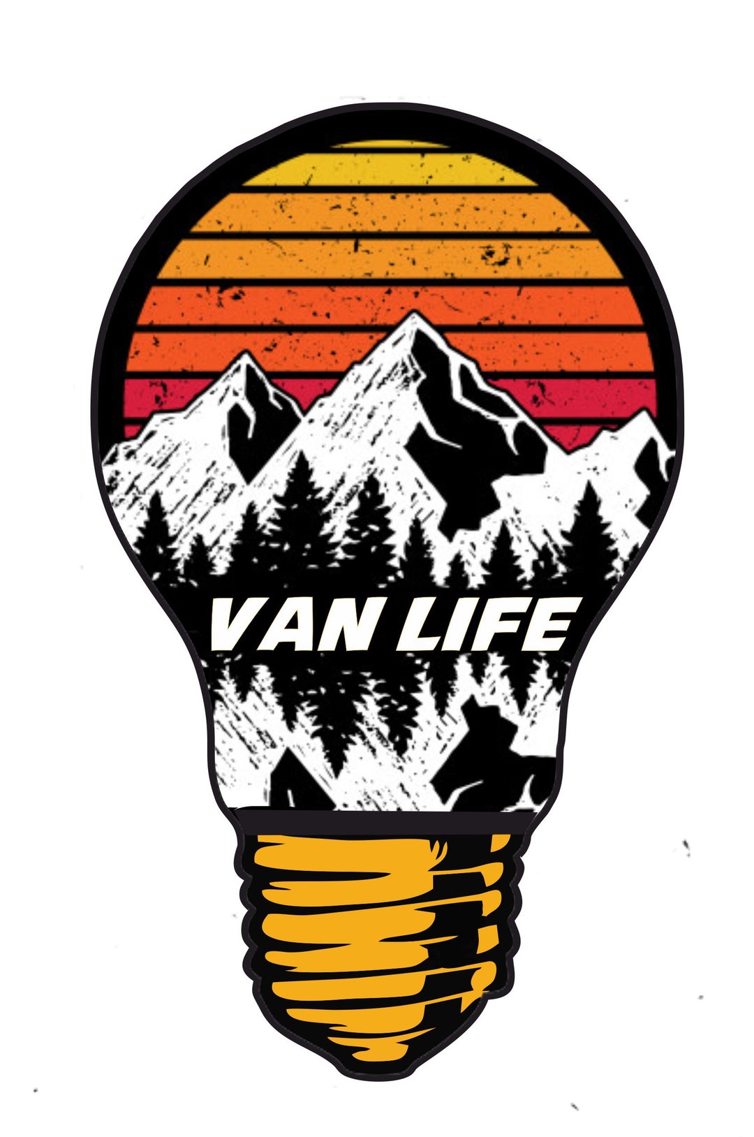 Van Life Vinyl Sticker Camper Camping Skate T5 T4 T3 T25 T1 Van Decal ...