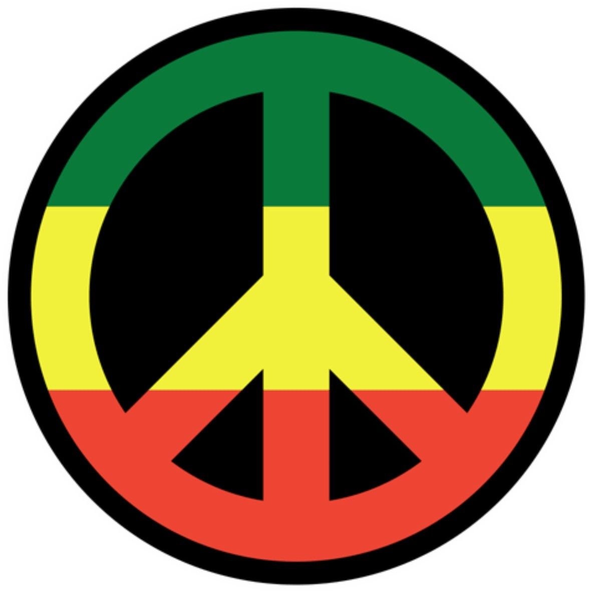 One Love Rasta & Reggae Flag Colors - Vinyl Sticker At Sticker Shoppe
