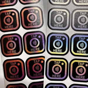 2 x Custom NFC Sticker Decal Vinyl Car Window Instagram Personalized IG Username Sticker Tap Here