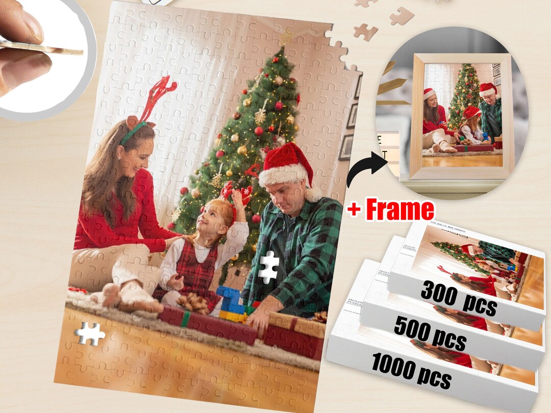 Personalized Puzzles With Photos Custom Wooden Jigsaw Puzzle Etsy