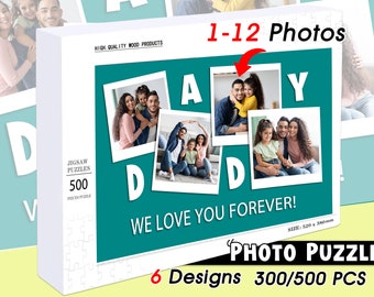 Personalized Photo Puzzle: Custom Wooden Jigsaw Puzzle, Gifts for Mom