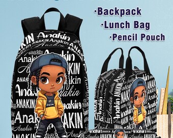 Junior Personalised Kids Bag Full Combo With Lunch Box, Bottle and Spo