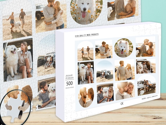 Custom Photo Wooden Puzzle, Personalized Anniversary Gift