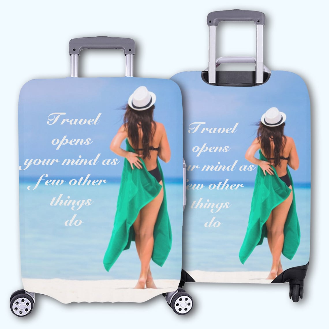 Travel Luggage Cover Personalize Photo Suitcase Covers Etsy