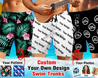 Personalized Face Swim Trunks: Custom Photo Beach Shorts