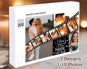 Personalized Photo Jigsaw Puzzle, Anniversary Gift, Wooden Puzzle
