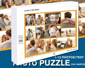 Personalized Photo Puzzle: Custom Jigsaw Puzzle, Wooden Gift Box