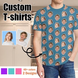 Custom Face All-Over Print T-Shirt: Personalized Photo Shirt