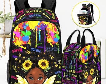african american backpacks for kids African American Ninja Girl Backpack, Personalized Back Pack for Girls,  Martial Arts Bag for Kids, Black Girl Ninja Bag, Ruck Sack for Girls