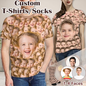Custom Face All-Over Print T-Shirt: Personalized Photo Shirt