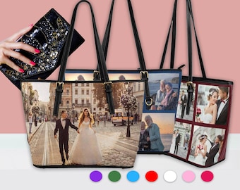Custom  Photo Tote Bag, Clover Canvas Purse, Personalized tote bags for women, Customized Shoulder Bag, Custom shopping bags with picture