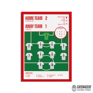 Create Your Own Match Line-up Print