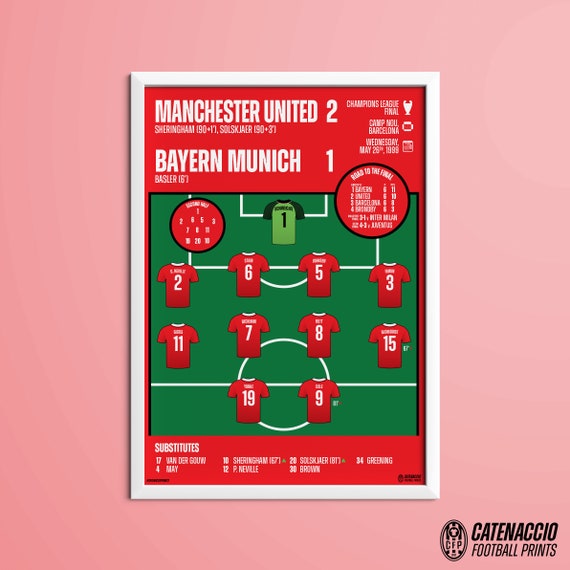 1998-99 CL Final マンU vs バイエルン マッチデープログラム Manchester United 2-1 Bayern Munich ○ Trohpy in 2 Minutes