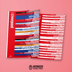 2025/26 Premier League and EFL Fixture Poster