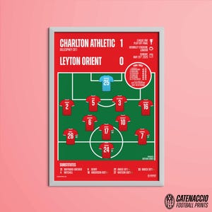 CHARLTON ATHLETIC vs. Leyton Orient - 2025 League One Play-off Final Match Line-up Print