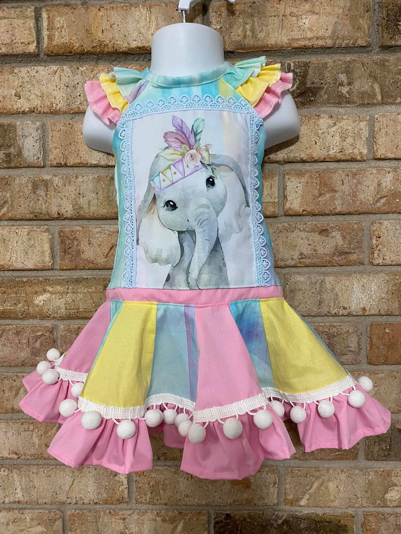Sublimated elephant inspired dress