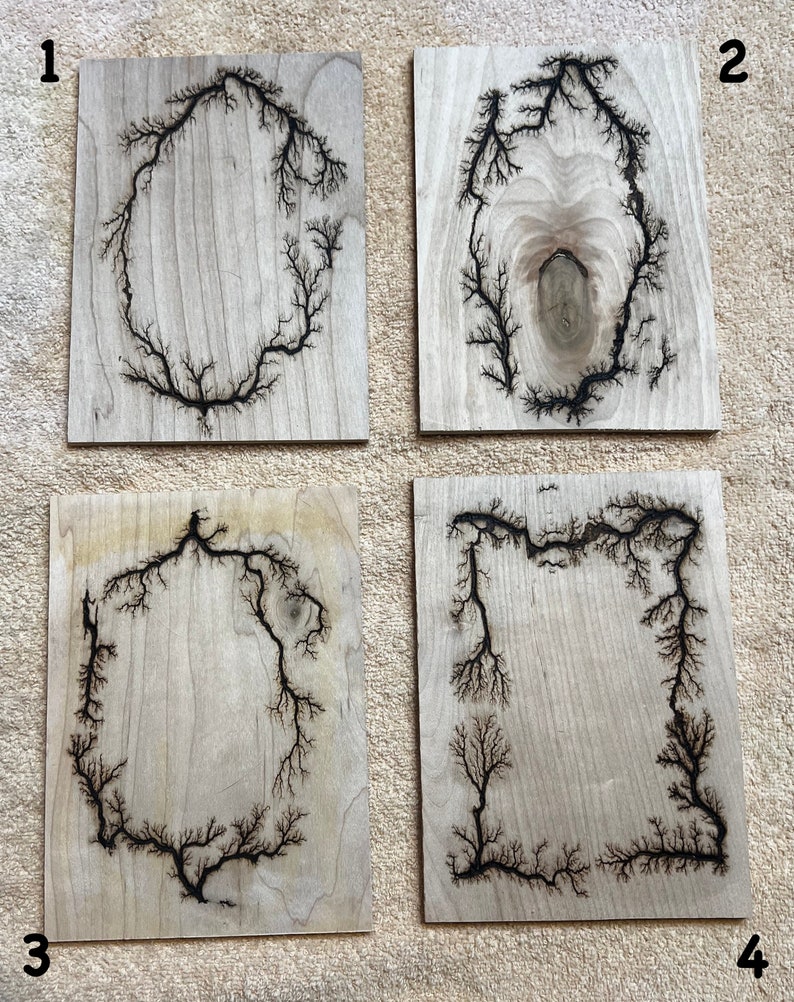 Lichtenberg Wood Burn Designs on 5x7 Inch Unfinished Wood - Etsy