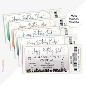 Personalisiertes Event Ticket für Theater, Konzerte, Musicals, Live Show, Gig, Comedy und mehr - Individuelle Überraschungsgeschenkidee - Ticket Reveal