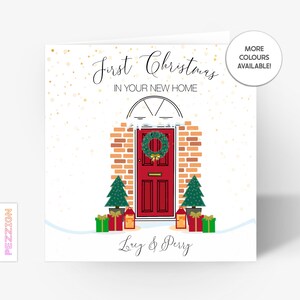 Cartão de primeiro natal personalizado em sua nova casa, cartão de natal de nova casa, casa nova, primeira casa, cartão de casa nova para casal