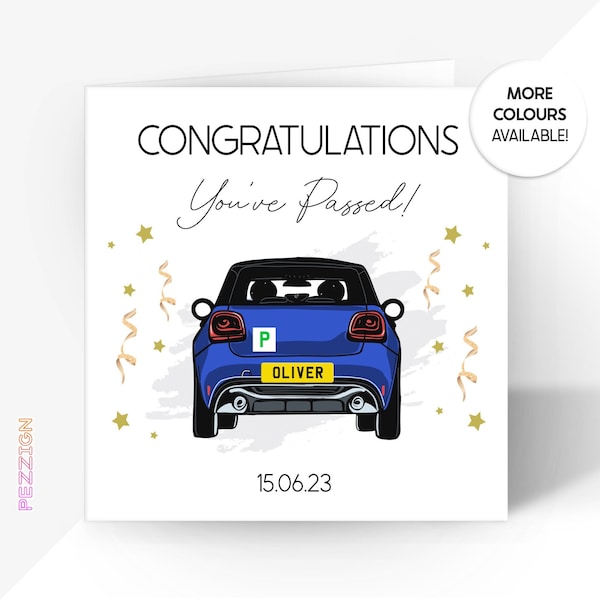 Personalised Congratulations Driving Test Greetings Card - Passed Driving Test Card - Driving Lessons Card