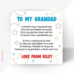 Grandad fathers day poems shop