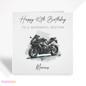 Biglietto di auguri di compleanno personalizzato per motociclista / biglietto da motociclista per lui / figlio, papà, fratello, marito, nipote, nipote